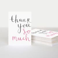 Thank You So Much Cards Pack of 10 By Caroline Gardner